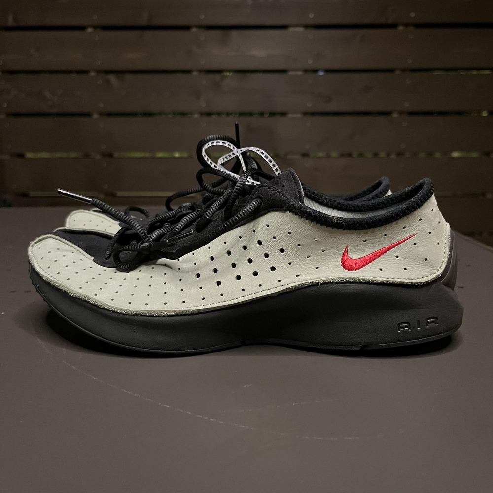 Nike Air Suede Perforated Low Shoes Womens Size 9.5 Gray Black Red HQ7955-302